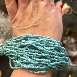 Multi strand seed bead adjustable bracelet